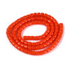 Glass Column, Opaque Electric Orange, One 4mm Strand, 14~15 inches
