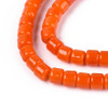 Glass Column, Opaque Orange, One 4mm Strand, 14~15 inches