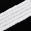 Glass Column, Opaque White, One 4mm Strand, 14~15 inches