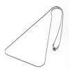 Stainless Steel Chain Necklace, 1.2mm, Round Snake Chain, 24 in.