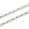 Stainless Steel Chain Necklace, 4x2mm, Box Chain, 19.5 in.