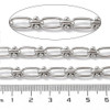 Stainless Steel Chain, 12x6mm, Oval & Knot Link, 3.3 ft.