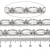 Stainless Steel Chain, 12x6mm, Textured Oval & Knot Link, 3.3 ft.