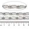 Stainless Steel Chain, 12x6mm, Textured Oval & Knot Link, 3.3 ft