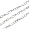 Stainless Steel Chain, 4x3mm, Curb Link, 16 ft.