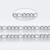 Stainless Steel Chain, 7x3.5mm, Figaro, 16 ft.