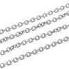 Stainless Steel Chain, 3x2mm, Oval Link, 16 ft