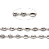 Stainless Steel Chain, 7x5mm, Coffee Bean, 3.3 ft.