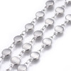 Stainless Steel Chain, 11x6mm, Flat Round, 3.3 ft.