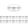 Stainless Steel Chain, 5x2.5mm, Oval & Ball, 6.5 ft.