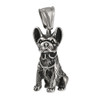 French Bulldog Pendant, Stainless Steel, 30x13x16mm
