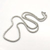 Stainless Steel Chain Necklace, 4mm, Wheat Chain, 35 in.
