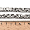 Stainless Steel Chain Necklace, 4mm, Byzantine, 24 in.