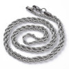 Stainless Steel Chain Necklace, 3mm, Rope Chain, 26 in.