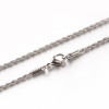 Stainless Steel Chain Necklace, 2mm, Rope Chain, 24 in.