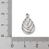Stainless Steel, Cutout, Teardrop, 18x11mm, 2 PCS