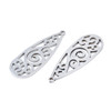 Stainless Steel, Cutout, Teardrop, 34x12mm, 2 PCS