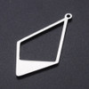 Stainless Steel, Cutout, Rhombus, 36x18mm, 2 PCS
