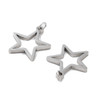 Stainless Steel, Cutout, Star, 17x15mm, 3 PCS