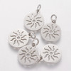 Stainless Steel, Cutout, Sun Charm, 14x12mm, 5 PCS