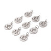 Stainless Steel, Cutout, Aum Charm, 14x12mm, 5 PCS