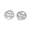 Stainless Steel, Cutout, Evil Eye, 15x14mm, 2 PCS