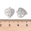 Stainless Steel, Cutout, Heart, 14x13mm, 5 PCS