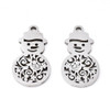 Stainless Steel, Cutout, Snowman, 18x10mm, 4 PCS