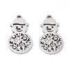 Stainless Steel, Cutout, Snowman, 18x10mm, 4 PCS