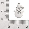 Stainless Steel, Cutout, Snowman, 18x11mm, 4 PCS