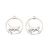 Stainless Steel, Cutout, Cat, 27x25mm, 4 PCS