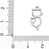 Stainless Steel, Cutout, Cat, 18x9mm, 4 PCS