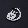 Stainless Steel, Cutout, Owl, 20x14mm, 2 PCS