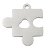 Stainless Steel, Cutout, Puzzle Piece, 25x23mm, 2 PCS