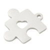 Stainless Steel, Cutout, Puzzle Piece, 25x23mm, 2 PCS