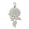 Stainless Steel Pendant, Cutout, Sunflower, 36x22mm