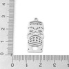 Stainless Steel, Cutout, Tiki Mask, 28x12mm, 2 PCS