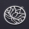 Stainless Steel, Cutout, Flower, 32x30mm, 2 PCS