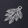 Stainless Steel, Cutout, Feathers, 49x36mm, 2 PCS