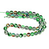 Glowing Glass, Green Rainbow, One 8mm Strand