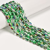 Glowing Glass, Green Rainbow, One 8mm Strand