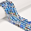 Glowing Glass, Blue Rainbow, One 8mm Strand