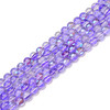 Glowing Glass, Purple Iris, One 8mm Strand