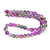 Glowing Glass, Fuchsia Rainbow, One 8mm Strand