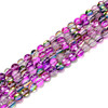 Glowing Glass, Fuchsia Rainbow, One 8mm Strand