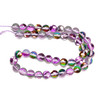 Glowing Glass, Purple Rainbow, One 8mm Strand