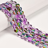 Glowing Glass, Purple Rainbow, One 8mm Strand