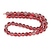 Glowing Glass, Red, One 8mm Strand