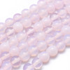 Opalite, Glass, Pink, Smooth Round, One 8mm Strand