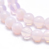 Opalite, Glass, Pink, Smooth Round, One 6mm Strand